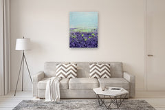 Original art for sale at UGallery.com | Purple Prairie Clover by Lisa Carney | $1,900 | acrylic painting | 38' h x 30' w | thumbnail 5
