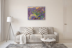 Original art for sale at UGallery.com | Evening in the Canyon by Crystal DiPietro | $4,200 | watercolor painting | 32' h x 42' w | thumbnail 5