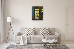 Original art for sale at UGallery.com | Bistro by Bertrand Girard | $2,300 | acrylic painting | 32' h x 26' w | thumbnail 5