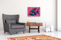 Original art for sale at UGallery.com | Eric the Anglerfish by Allen Wittert | $1,300 | acrylic painting | 18' h x 24' w | thumbnail 5