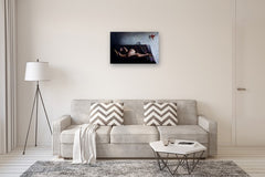 Original art for sale at UGallery.com | Woman with Cardinal by John Kelly | $2,700 | oil painting | 21' h x 32' w | thumbnail 5