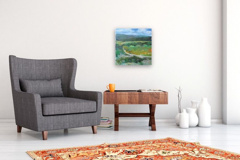 Road Through Backcountry by Janet Dyer |  In Room View of Artwork 