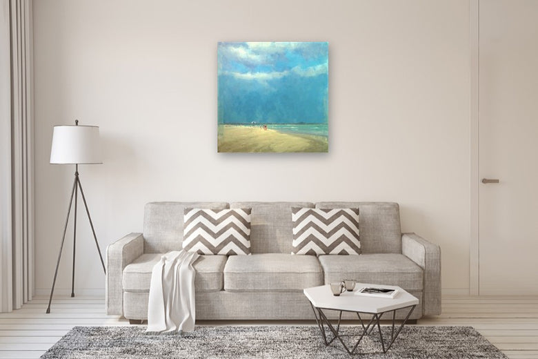 Salty Sea Breezes by Aruna Rao |  In Room View of Artwork 