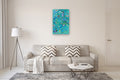 Original art for sale at UGallery.com | Spiritual Gathering by Nathalie Gribinski | $2,000 | acrylic painting | 36' h x 24' w | thumbnail 5