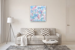 Original art for sale at UGallery.com | Pieces Fit by Jennifer Hanson | $1,175 | acrylic painting | 36' h x 36' w | thumbnail 5