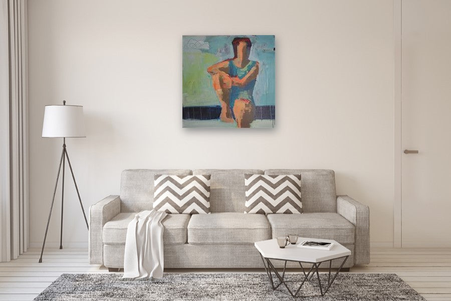 Poolside by Gail Ragains |  In Room View of Artwork 