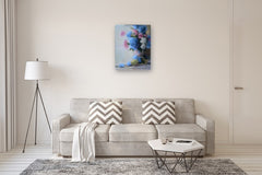 Original art for sale at UGallery.com | Hydrangea Dream by Viktoria Majestic | $1,375 | oil painting | 30' h x 24' w | thumbnail 5