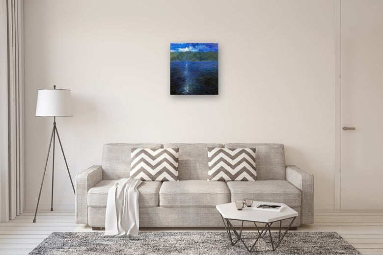 Skating in the Moonlight by Onelio Marrero |  In Room View of Artwork 