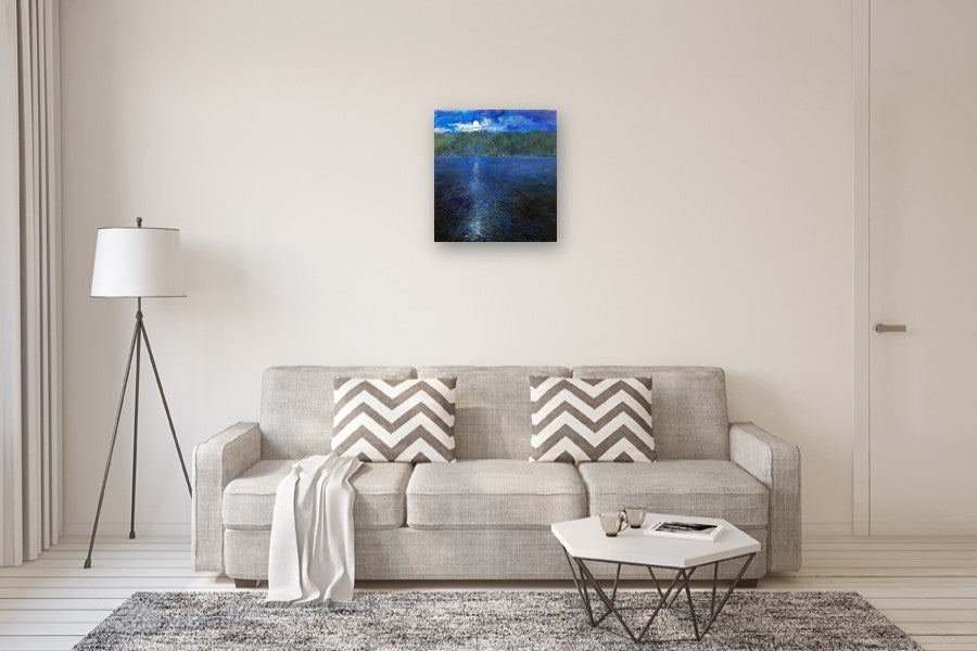 Skating in the Moonlight by Onelio Marrero |  In Room View of Artwork 