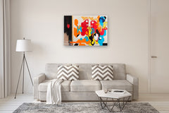 Original art for sale at UGallery.com | Signs of Life March 17 2026 by René Serrano Rodríguez | $1,850 | mixed media artwork | 31' h x 47' w | thumbnail 5