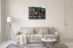 Original art for sale at UGallery.com | Morning in Honfleur III by Jonelle Summerfield | $2,575 | oil painting | 30' h x 40' w | thumbnail 5
