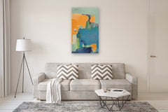 Original art for sale at UGallery.com | Surrounded by Friends by Dorothy Gaziano | $2,600 | acrylic painting | 48' h x 28' w | thumbnail 5