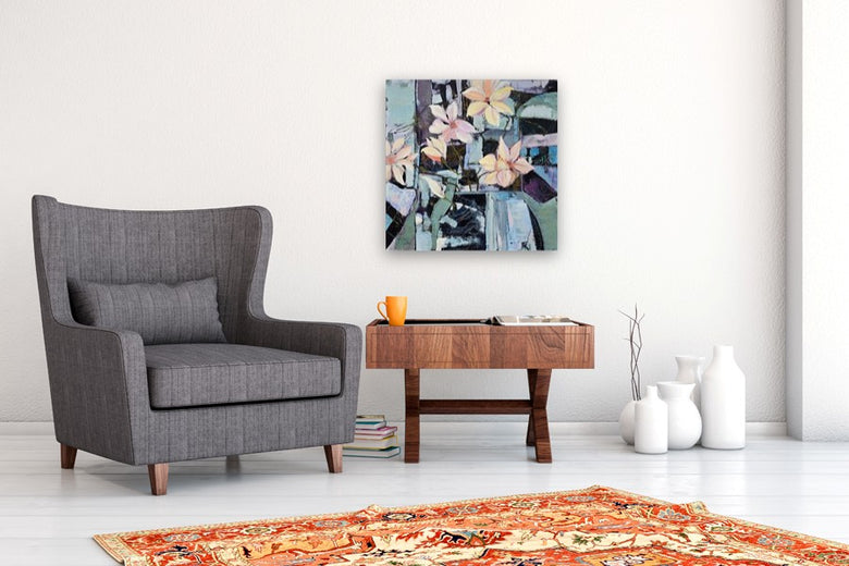 Table Flowers by Arden Rose |  In Room View of Artwork 