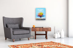Original art for sale at UGallery.com | Seasonal Tree by George Peebles | $600 | oil painting | 20' h x 16' w | thumbnail 5