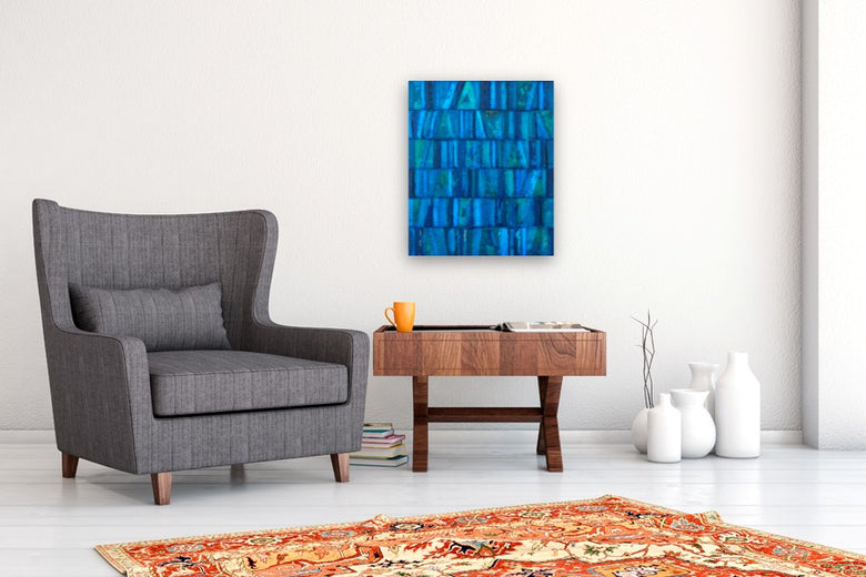 Into the Blue by Janet Hamilton |  In Room View of Artwork 