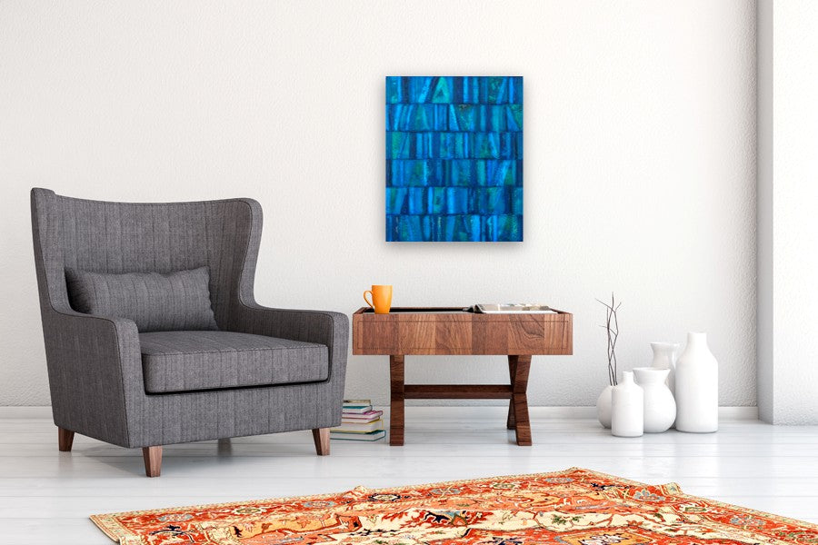 Into the Blue by Janet Hamilton |  In Room View of Artwork 
