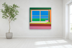 Original art for sale at UGallery.com | Window10 by Wenjie Jin | $4,700 | acrylic painting | 60' h x 60' w | thumbnail 5