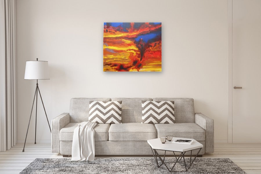 Again on Fire by Benjamin Thomas |  In Room View of Artwork 