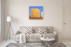 Original art for sale at UGallery.com | House Wall by Kestutis Jauniškis | $2,250 | oil painting | 32' h x 34' w | thumbnail 5
