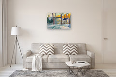 Original art for sale at UGallery.com | Grey Colonial by Robert Hofherr | $1,125 | acrylic painting | 24' h x 36' w | thumbnail 5