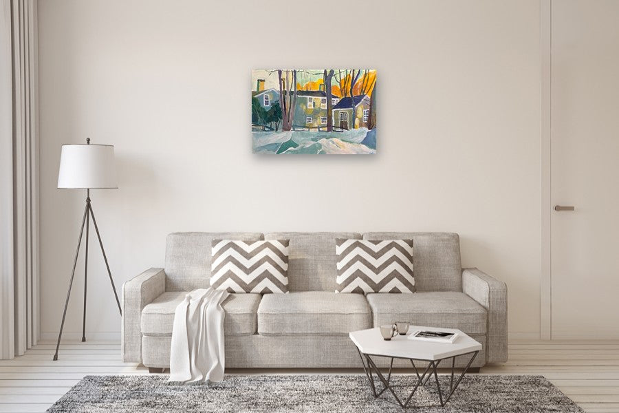 Grey Colonial by Robert Hofherr |  In Room View of Artwork 