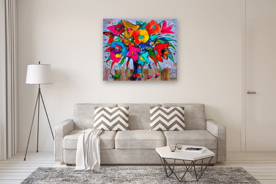 Abstract Bouquet by Allen Wittert |  In Room View of Artwork 