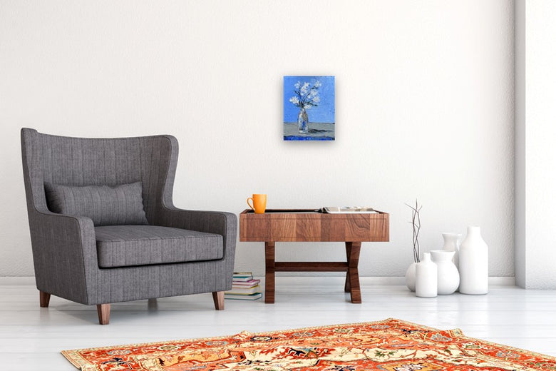 Feeling So Blue by Judy Mackey |  In Room View of Artwork 