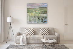 Original art for sale at UGallery.com | Emotive In Nature by Mary Pratt | $3,150 | oil painting | 48' h x 48' w | thumbnail 5