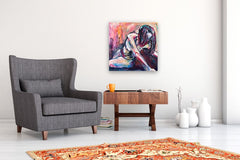 Original art for sale at UGallery.com | A New Day by Sharon Sieben | $950 | acrylic painting | 24' h x 24' w | thumbnail 5