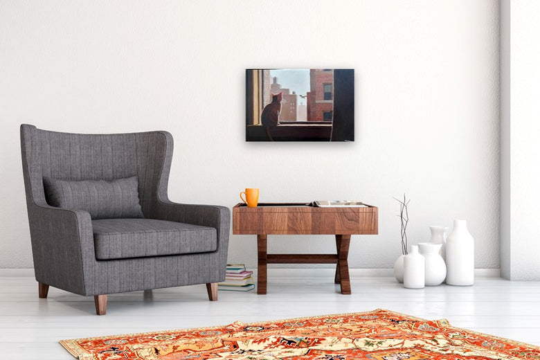 The Birdwatcher by Keith Thomson |  In Room View of Artwork 