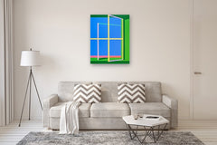 Original art for sale at UGallery.com | Window36 by Wenjie Jin | $1,600 | acrylic painting | 39.83' h x 31.5' w | thumbnail 5