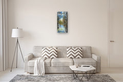 Original art for sale at UGallery.com | Luminous Lagoon by Theresa Andreas-O'Leary | $1,750 | mixed media artwork | 30' h x 15' w | thumbnail 5