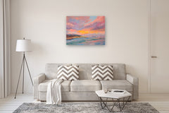 Original art for sale at UGallery.com | South Jetty Sky by Karen E Lewis | $3,075 | oil painting | 30' h x 40' w | thumbnail 5