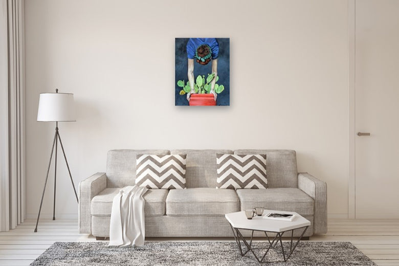 Cactus Flower by Duane Brown |   Closeup View of Artwork 