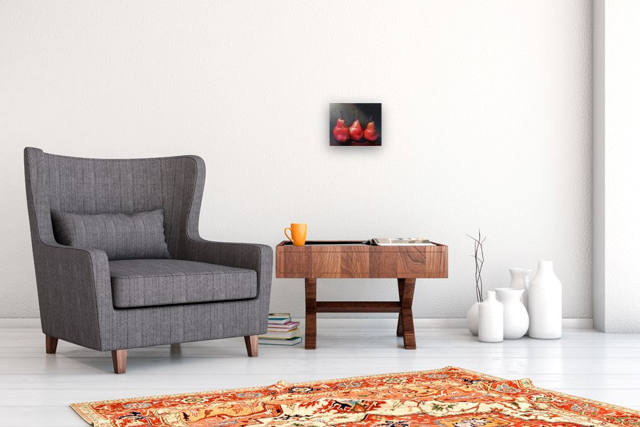 Red Pears by Art Tatin |  In Room View of Artwork 