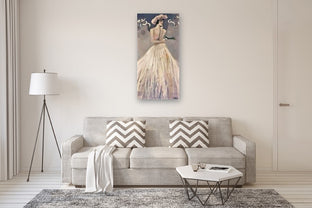 Blushing Woman with Bird by Mary Pratt |  In Room View of Artwork 