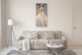 Original art for sale at UGallery.com | Blushing Woman with Bird by Mary Pratt | $2,525 | oil painting | 48' h x 24' w | thumbnail 5