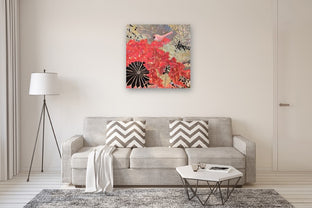 Nestled in Red by Mary Pratt |  In Room View of Artwork 