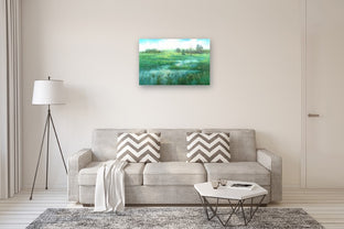 High Noon on Broken Tree Marsh by Suzanne Massion |  In Room View of Artwork 