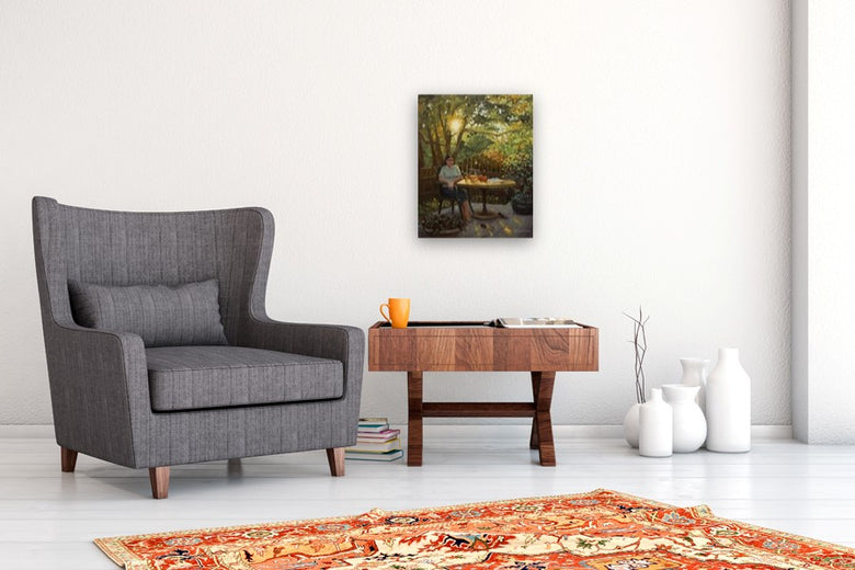 Home from the Office by Hugh Masterson |  In Room View of Artwork 