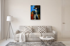 Original art for sale at UGallery.com | Who Are These Angels CV by Naoko Paluszak | $1,850 | oil painting | 36' h x 24' w | thumbnail 3