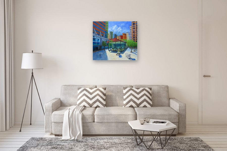 Red Shoes by Mitchell Freifeld |  In Room View of Artwork 