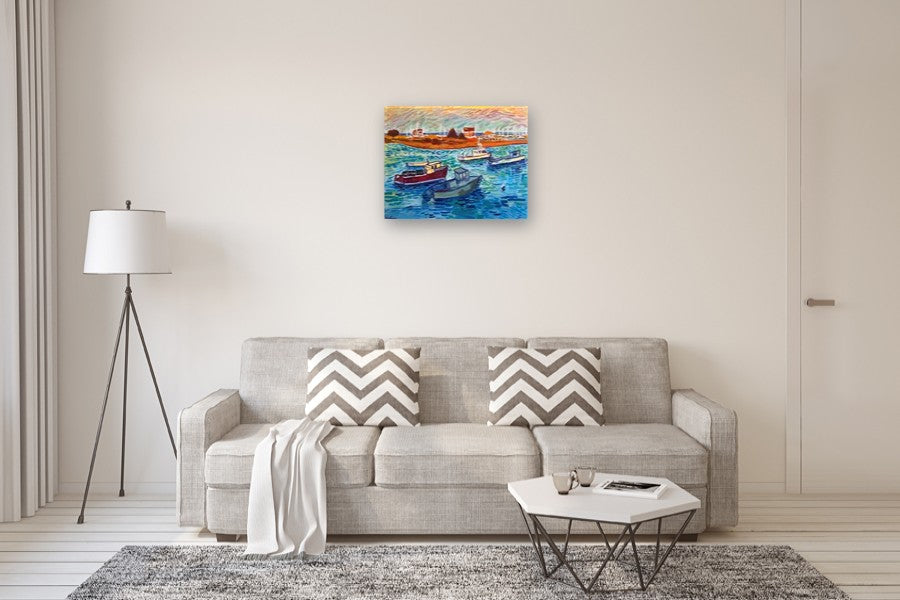 Scituate Harbor by Robert Hofherr |  In Room View of Artwork 
