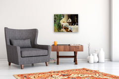 Original art for sale at UGallery.com | Outdoor Bistro by Onelio Marrero | $1,025 | oil painting | 18' h x 24' w | thumbnail 5