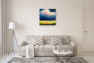 Evening Marsh Storm by Nancy Hughes Miller |  In Room View of Artwork 