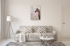 Original art for sale at UGallery.com | In a Horse Girl's Dream by Jennifer Ross | $1,800 | mixed media artwork | 36' h x 24' w | thumbnail 5
