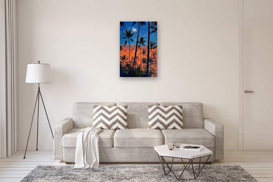 Flamingo Dusk by Jay Jensen |  Closeup View of Artwork 