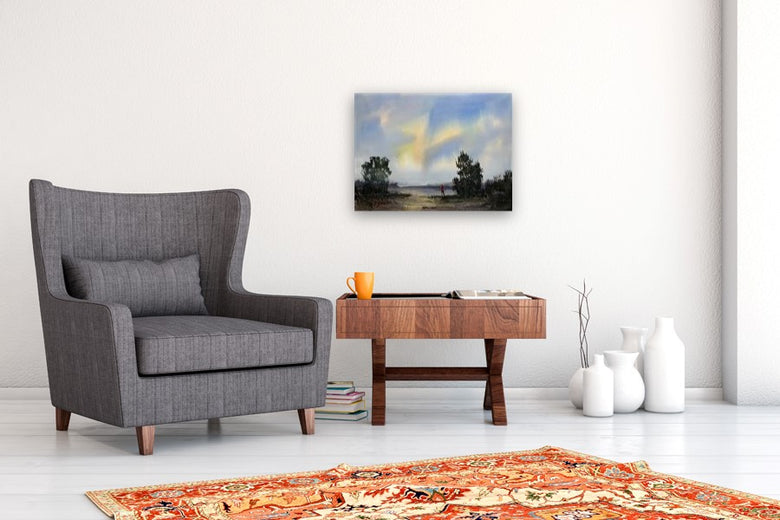 Early Morning Meditation by Posey Gaines |  In Room View of Artwork 