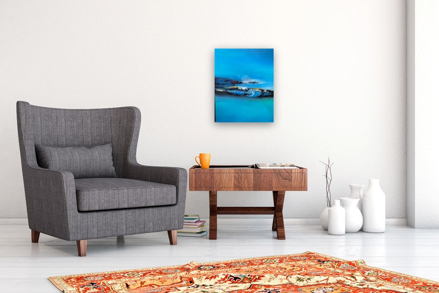 Breaking Waves by Mikhail Zuyeu |  In Room View of Artwork 