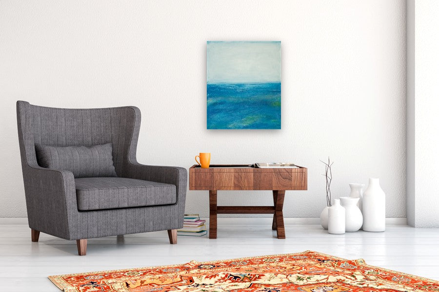 Sky and Sea by Kajal Zaveri |  In Room View of Artwork 